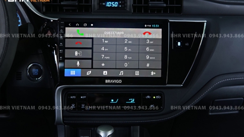 Màn hình DVD Android liền camera 360 xe Toyota Altis 2018 - nay | Bravigo Ultimate (6G+128G)  